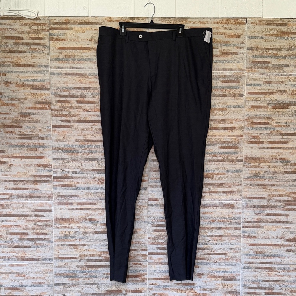 Lanificio di biella  Zanetti  pure wool Men's Dark gray Dress Pants
